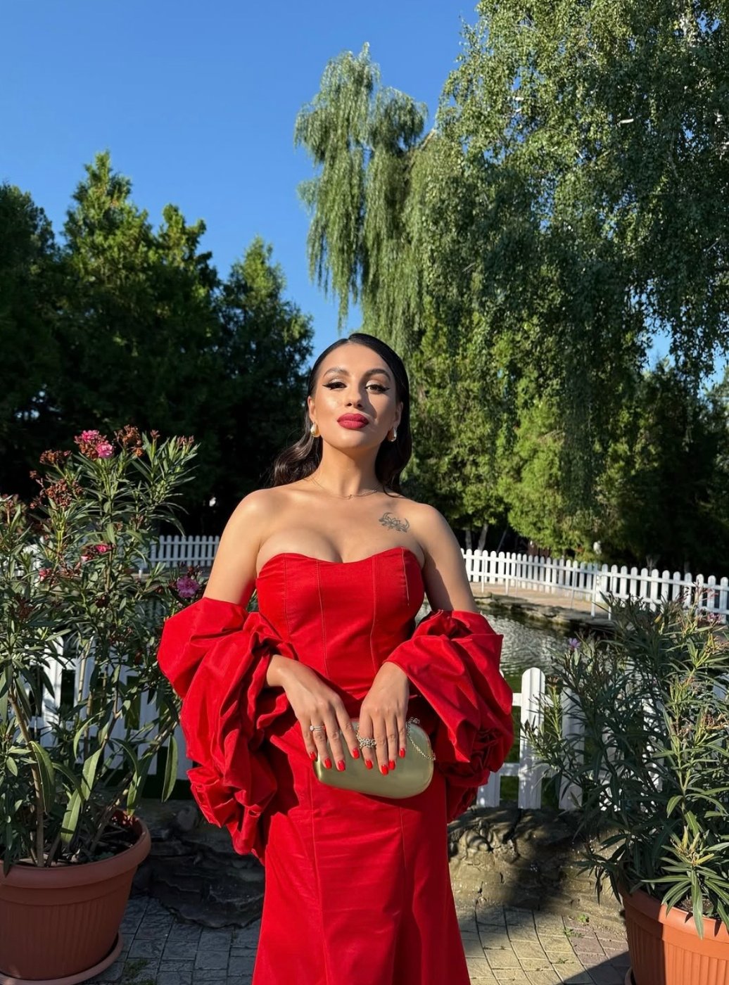 Rochie corset roșie - Atelier Cataleya