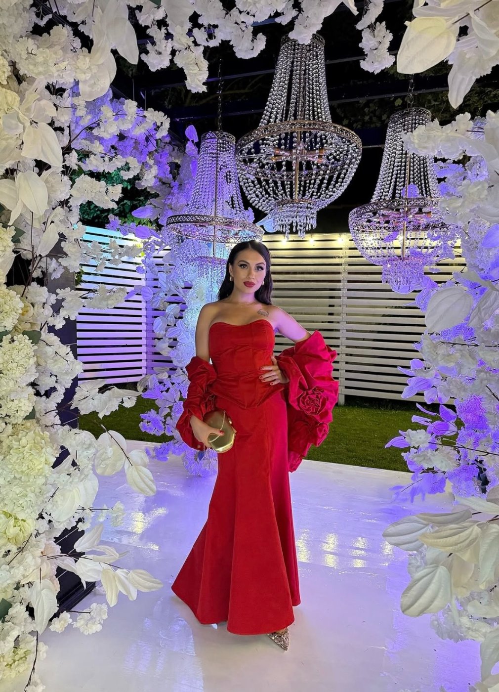 Rochie corset roșie, seară - Atelier Cataleya